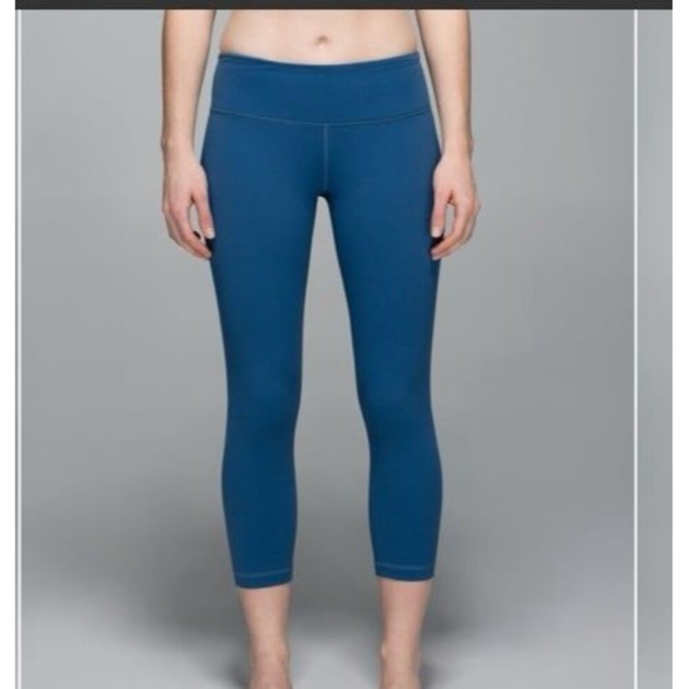 Lululemon Wunder Under Crop II *Full-On Luon Hawk Blue (8) #261